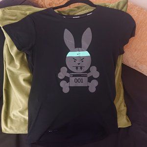 Nike Angry Bunny 001 Running Shirt - xs women's black